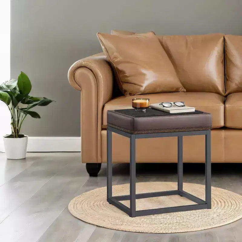 Banc ottoman, tabouret de coiffeuse, petit ottoman, table ottomane, repose-pieds, plateau réversible, charge 300 kg