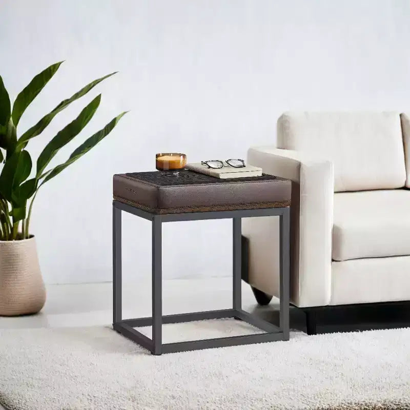 Banc ottoman, tabouret de coiffeuse, petit ottoman, table ottomane, repose-pieds, plateau réversible, charge 300 kg