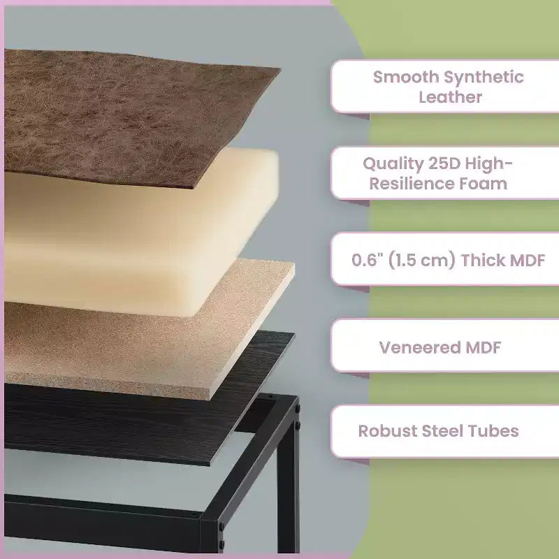 Banc ottoman, tabouret de coiffeuse, petit ottoman, table ottomane, repose-pieds, plateau réversible, charge 300 kg
