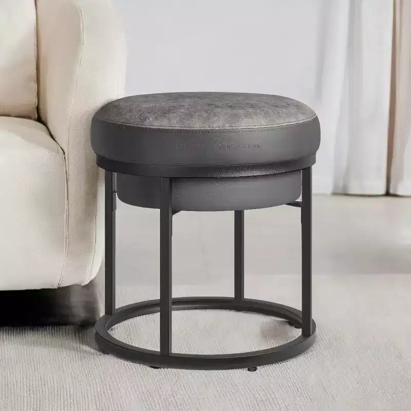 Banc ottoman, tabouret de coiffeuse, petit ottoman, table ottomane, repose-pieds, plateau réversible, charge 300 kg