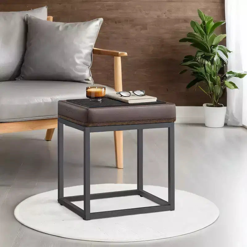 Banc ottoman, tabouret de coiffeuse, petit ottoman, table ottomane, repose-pieds, plateau réversible, charge 300 kg