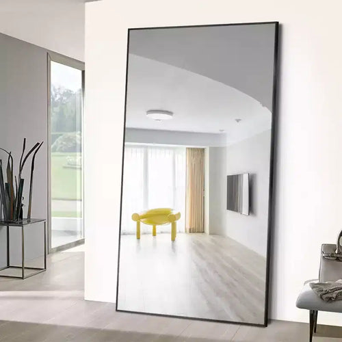 Miroir pleine longueur 71H x 31W Miroir décoratif mural Grand miroir sur pied