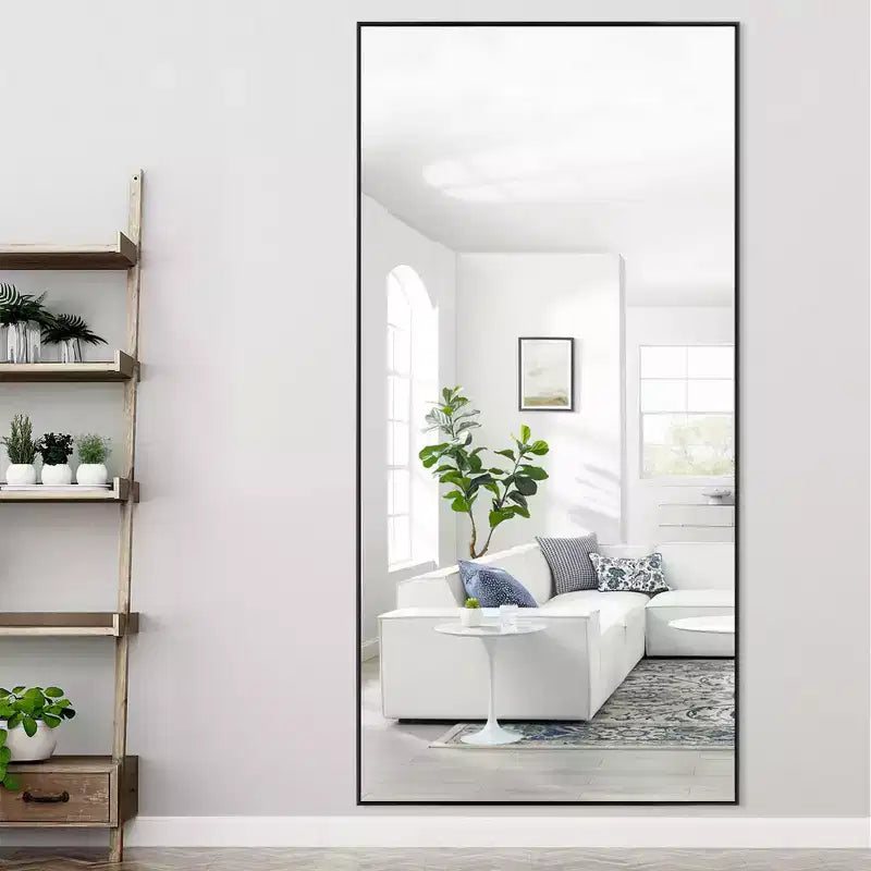 Miroir pleine longueur 71H x 31W Miroir décoratif mural Grand miroir sur pied