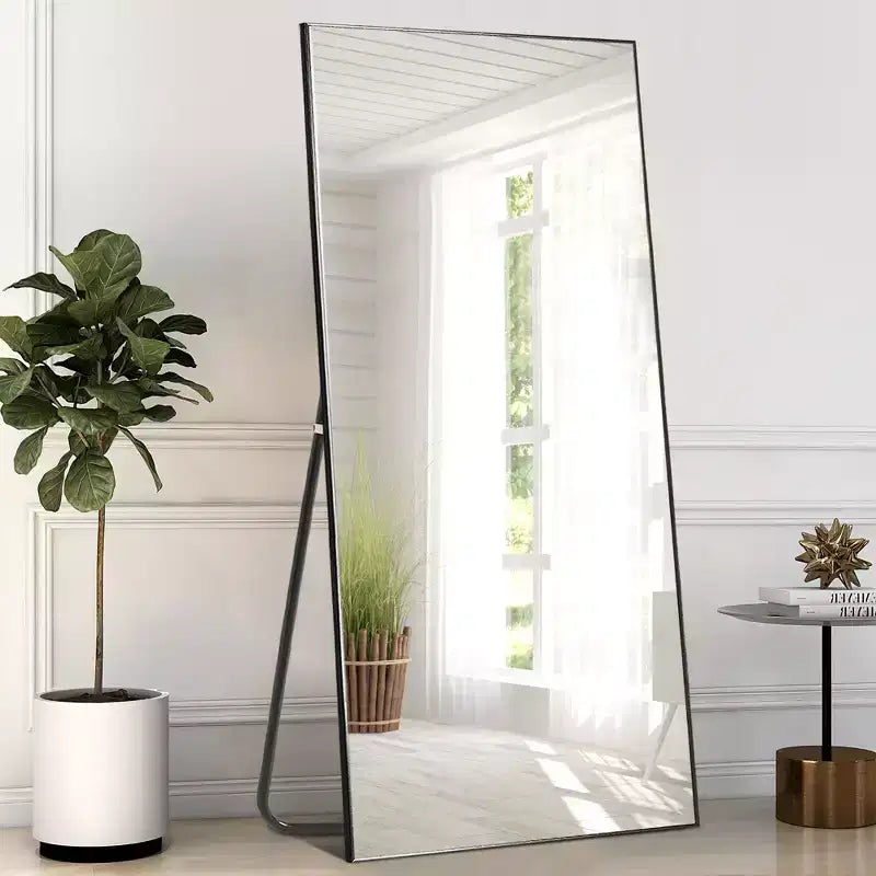 Miroir pleine longueur 71H x 31W Miroir décoratif mural Grand miroir sur pied