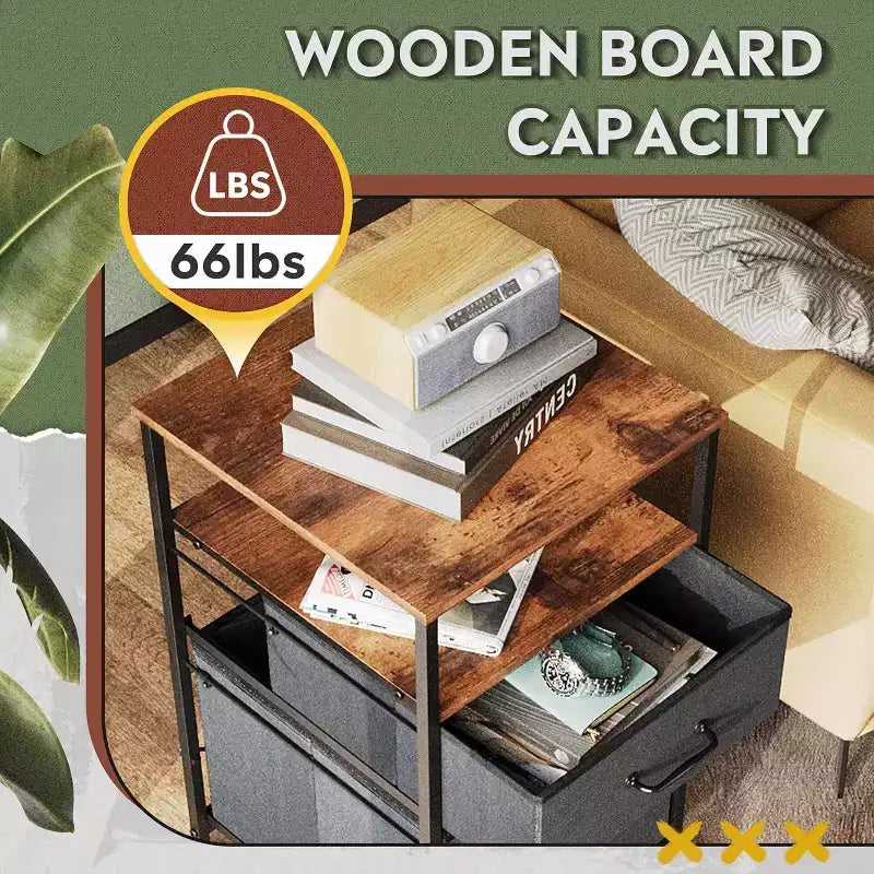 Meuble de classement mobile, support d'imprimante roulant avec étagère de rangement ouverte, meuble de classement vertical en tissu adapté aux documents A4 ou Letter pour le bureau à domicile