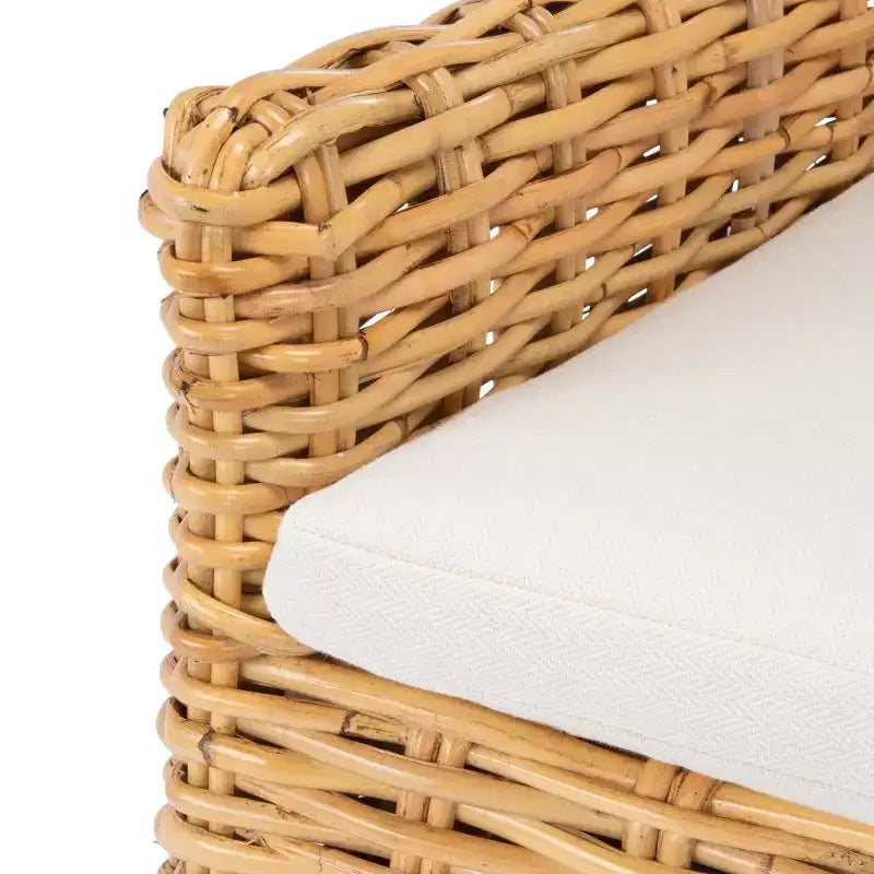 Fauteuil d'appoint Nancy Rattan avec coussin - ACH6518