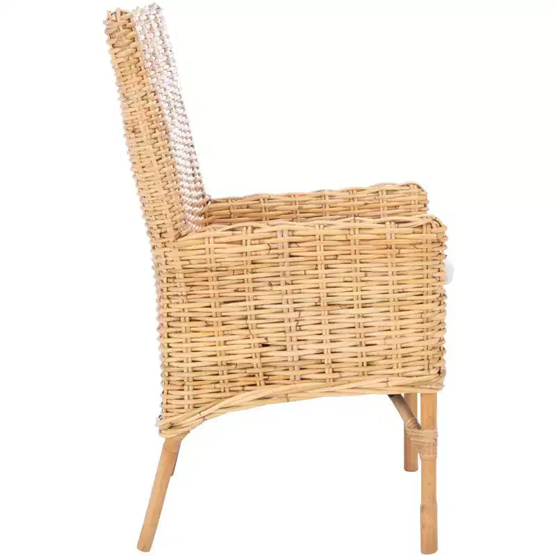 Fauteuil d'appoint Nancy Rattan avec coussin - ACH6518