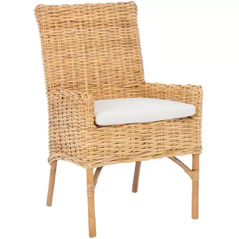 Fauteuil d'appoint Nancy Rattan avec coussin - ACH6518