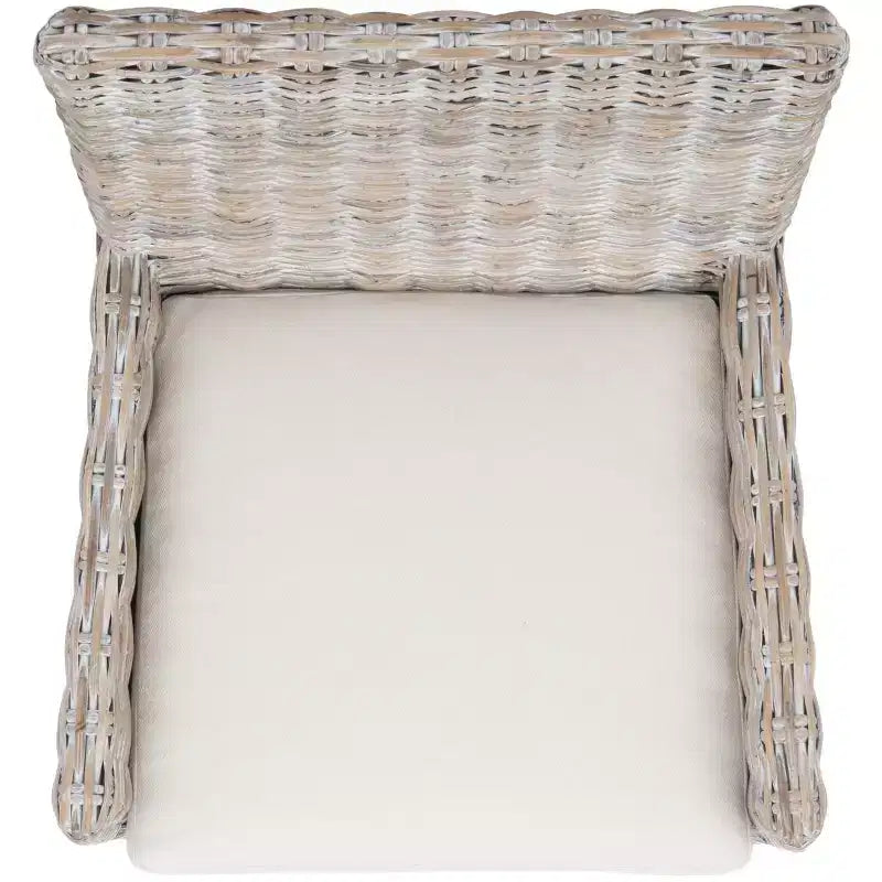Fauteuil d'appoint Nancy Rattan avec coussin - ACH6518