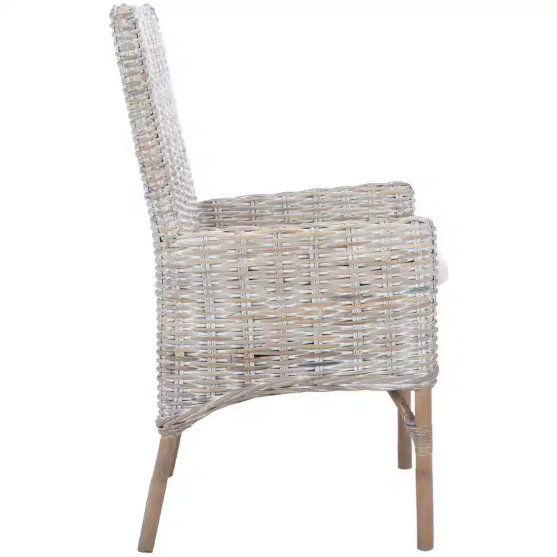 Fauteuil d'appoint Nancy Rattan avec coussin - ACH6518