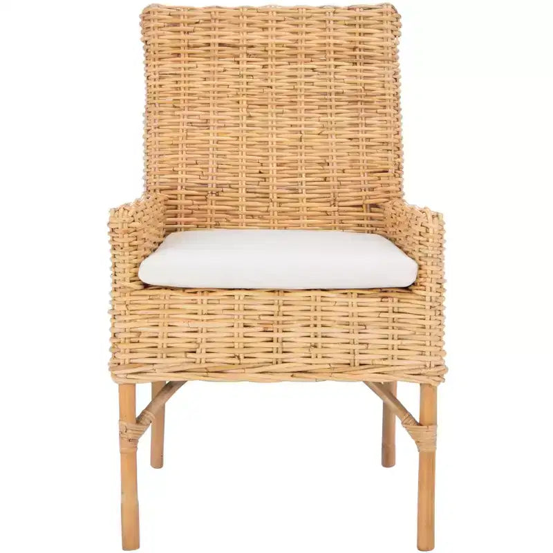 Fauteuil d'appoint Nancy Rattan avec coussin - ACH6518