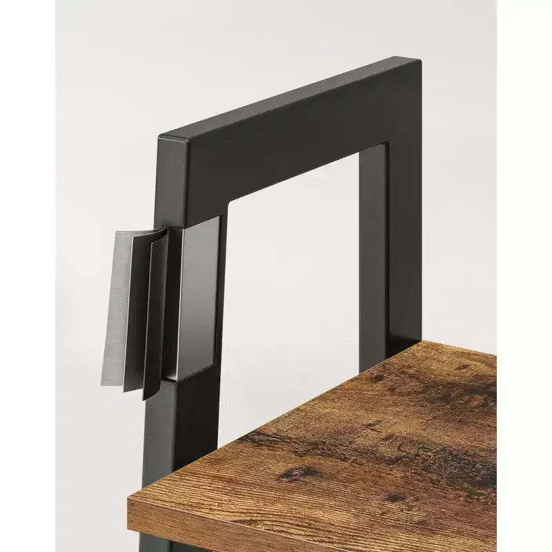 Étagère échelle, bibliothèque à 4 niveaux, étagère de rangement, bibliothèque avec cadre en acier, pour salon, bureau à domicile, cuisine, chambre à coucher, style industriel