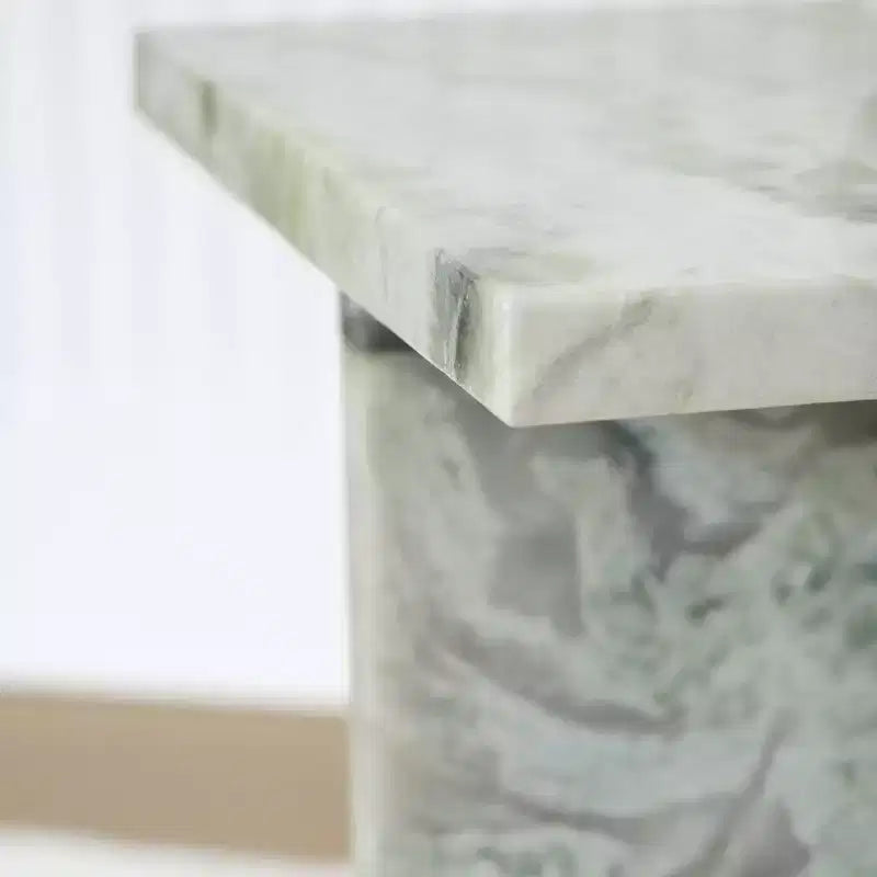 Table d'appoint en marbre blanc et vert