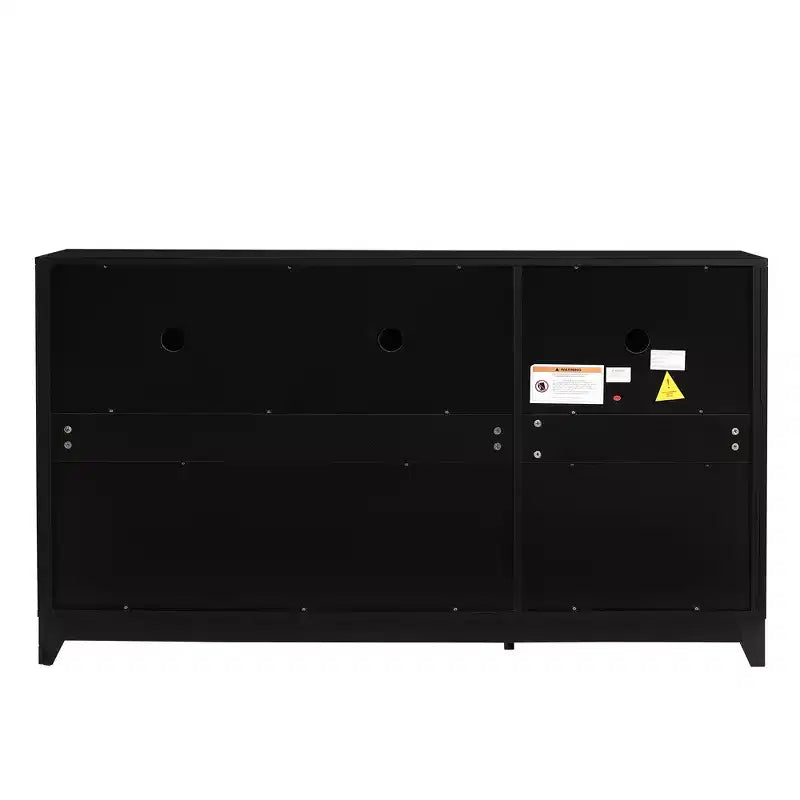 Meuble TV moderne 59W, console de divertissement avec grand espace de rangement et étagères réglables pour téléviseurs jusqu'à 65 pouces