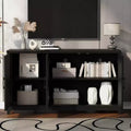 Meuble TV moderne 59W, console de divertissement avec grand espace de rangement et étagères réglables pour téléviseurs jusqu'à 65 pouces