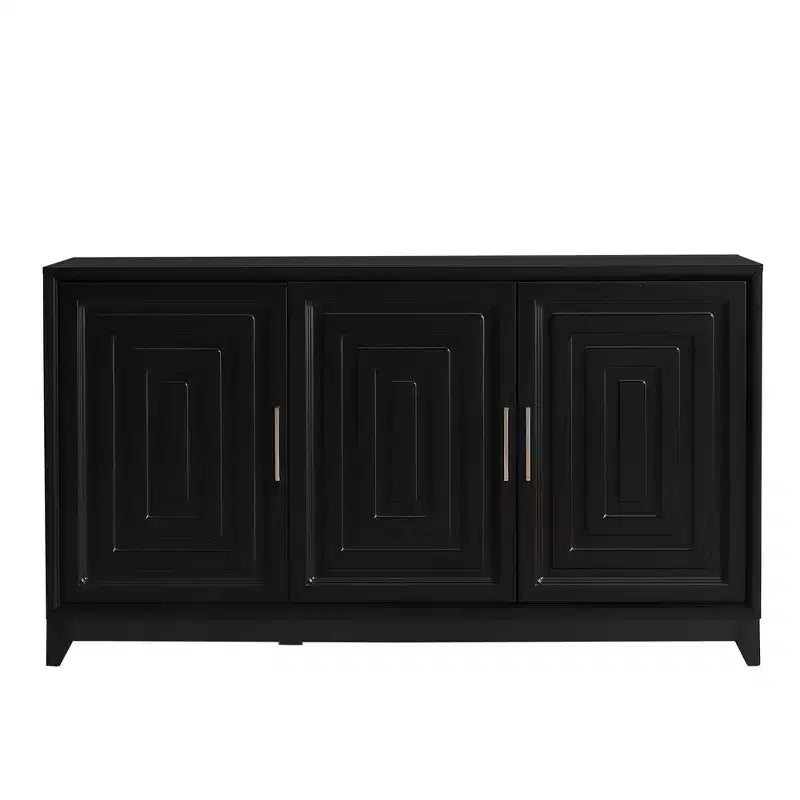 Meuble TV moderne 59W, console de divertissement avec grand espace de rangement et étagères réglables pour téléviseurs jusqu'à 65 pouces