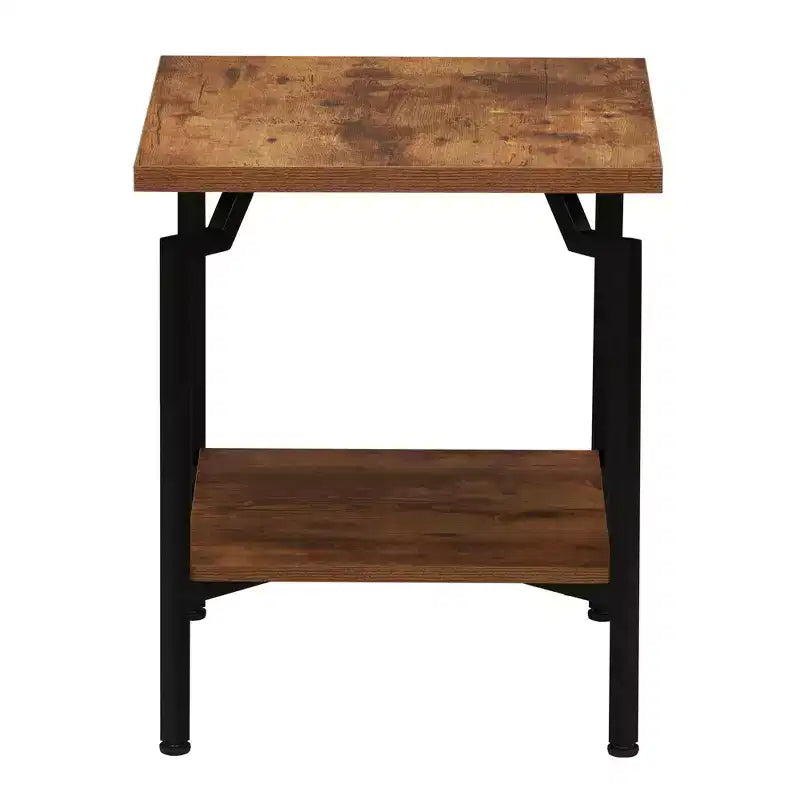 Table d'appoint Crown Square avec étagère de rangement