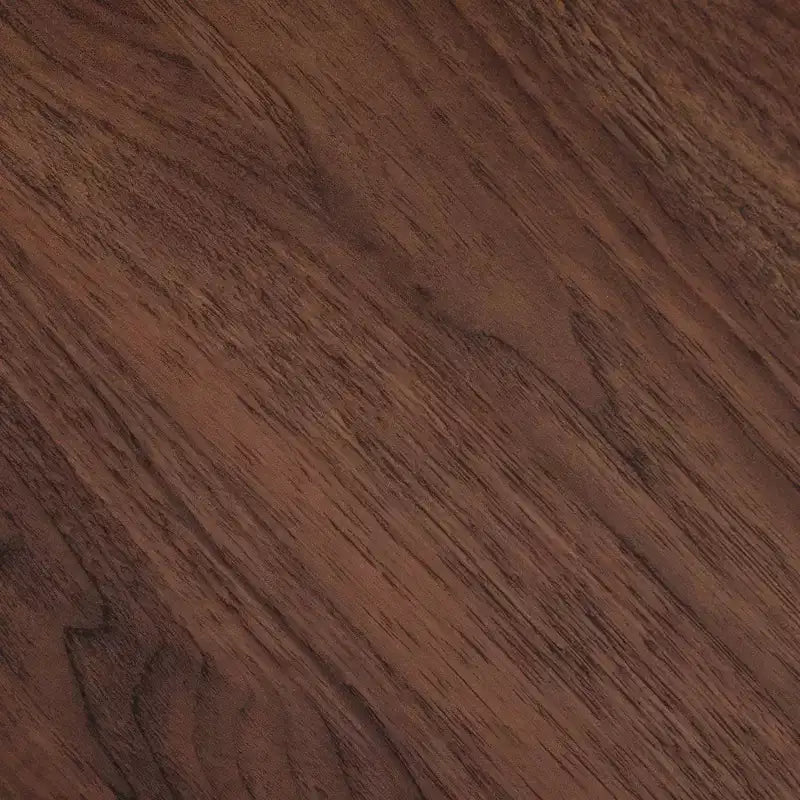 Commode 6 tiroirs en bois Noyer brun/doré : Rangement milieu de siècle, Poignées métalliques