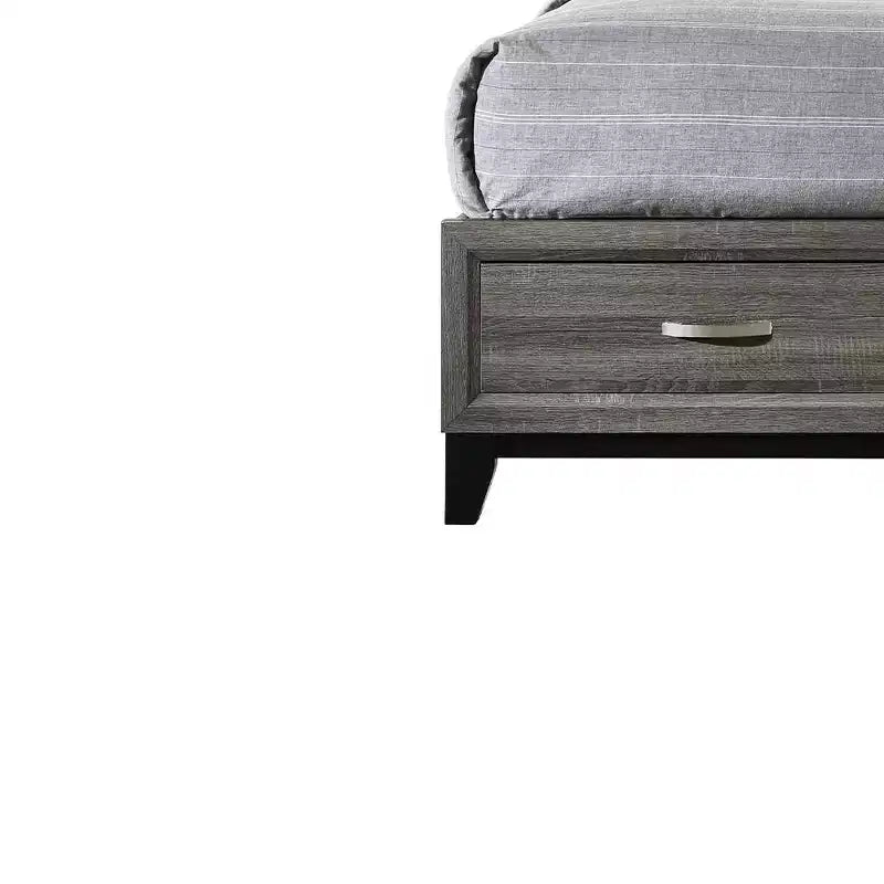 Lit King size 86" Valdemar gris vieilli