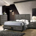 Lit King size 86" Valdemar gris vieilli
