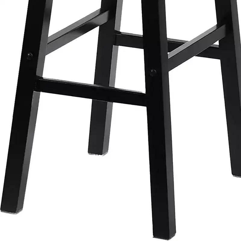 Tabourets de comptoir de cuisine classiques de 74 cm de haut à siège baquet, noirs (Paquet de 10)