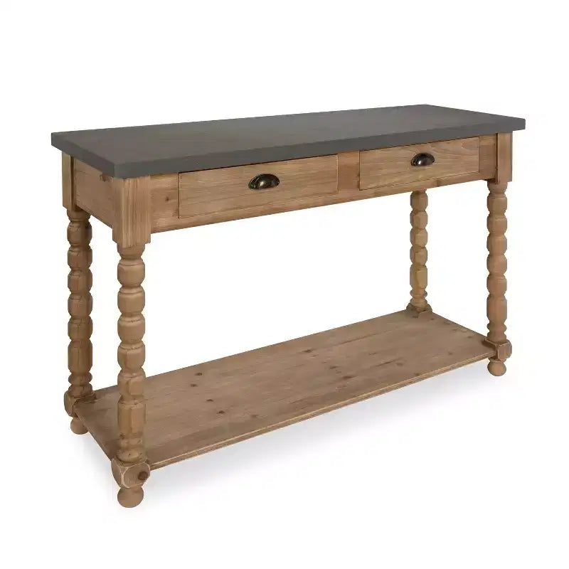 Kate and Laurel Rutledge Rectangle Wood Console Table, 48x16x32, Rustic Brown