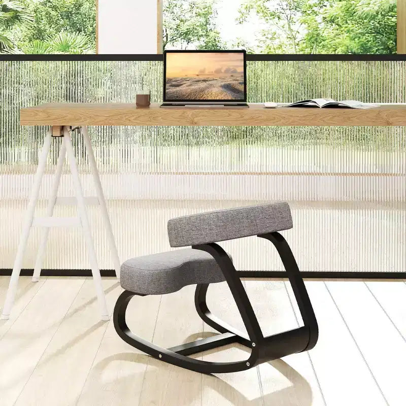 Chaise à genoux ergonomique basculante pour correction de la posture, soulagement des maux de dos, coussin rembourré