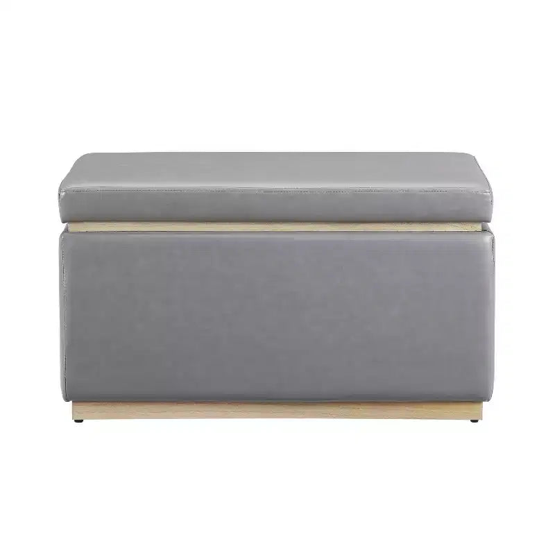 Pouf ottoman rectangulaire de rangement - Linon