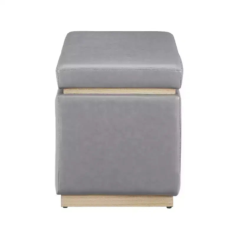 Pouf ottoman rectangulaire de rangement - Linon