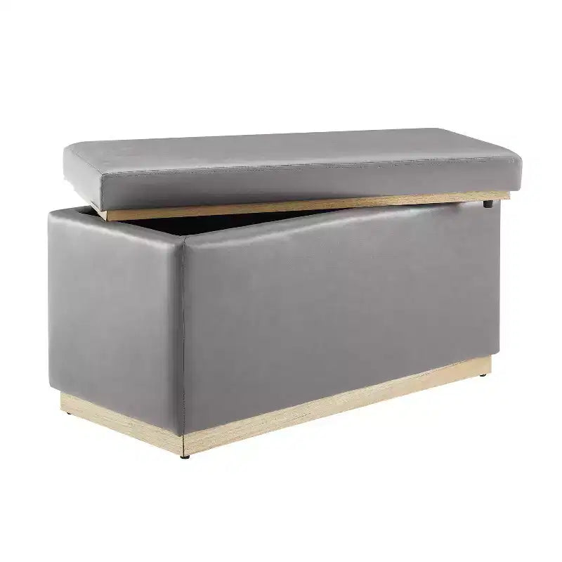 Pouf ottoman rectangulaire de rangement - Linon