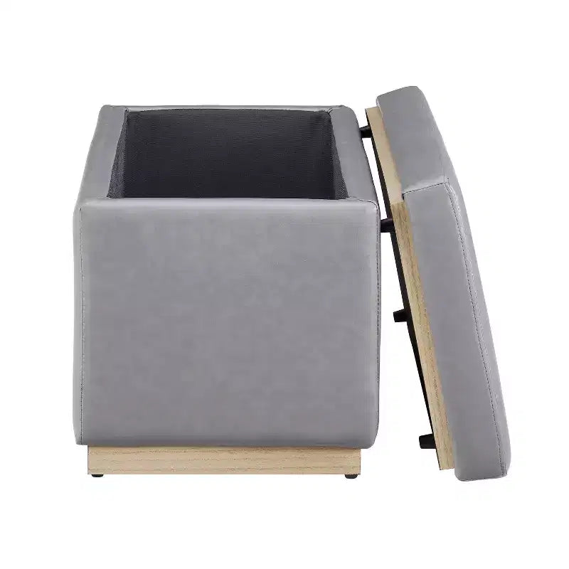 Pouf ottoman rectangulaire de rangement - Linon