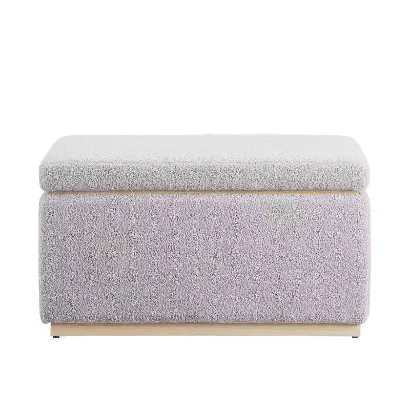 Pouf ottoman rectangulaire de rangement - Linon