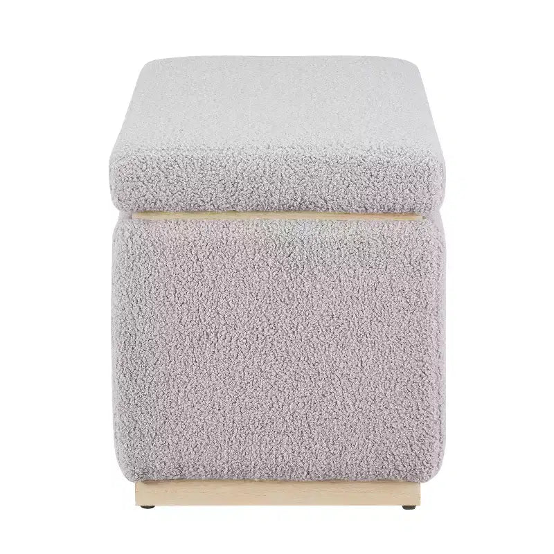 Pouf ottoman rectangulaire de rangement - Linon