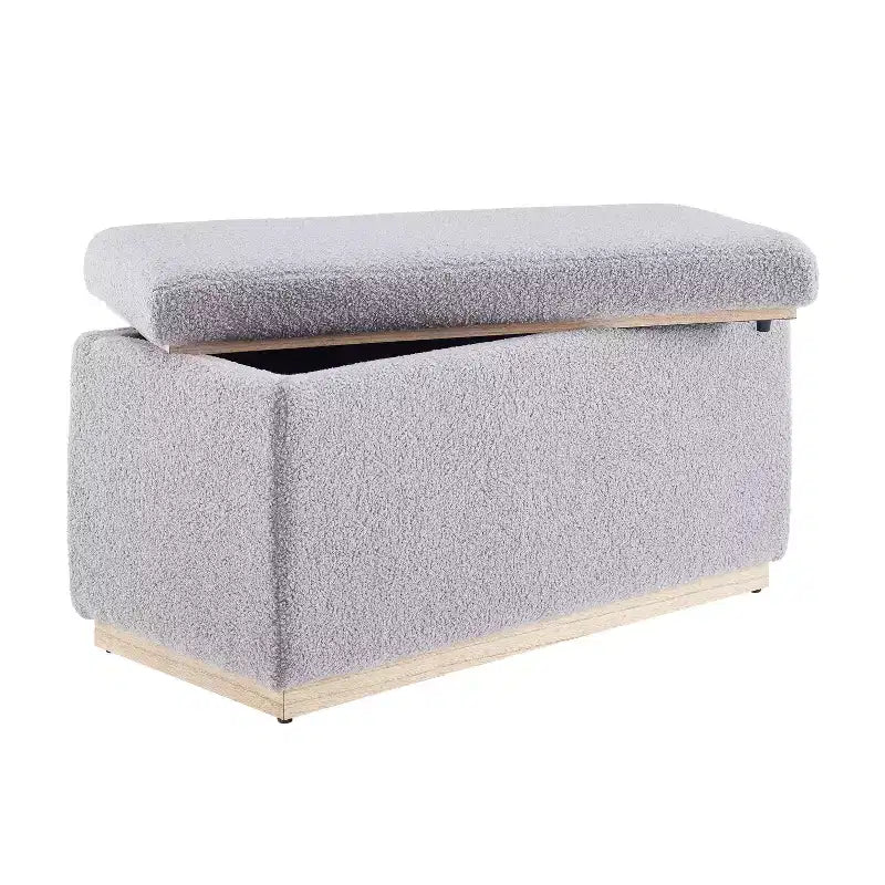 Pouf ottoman rectangulaire de rangement - Linon