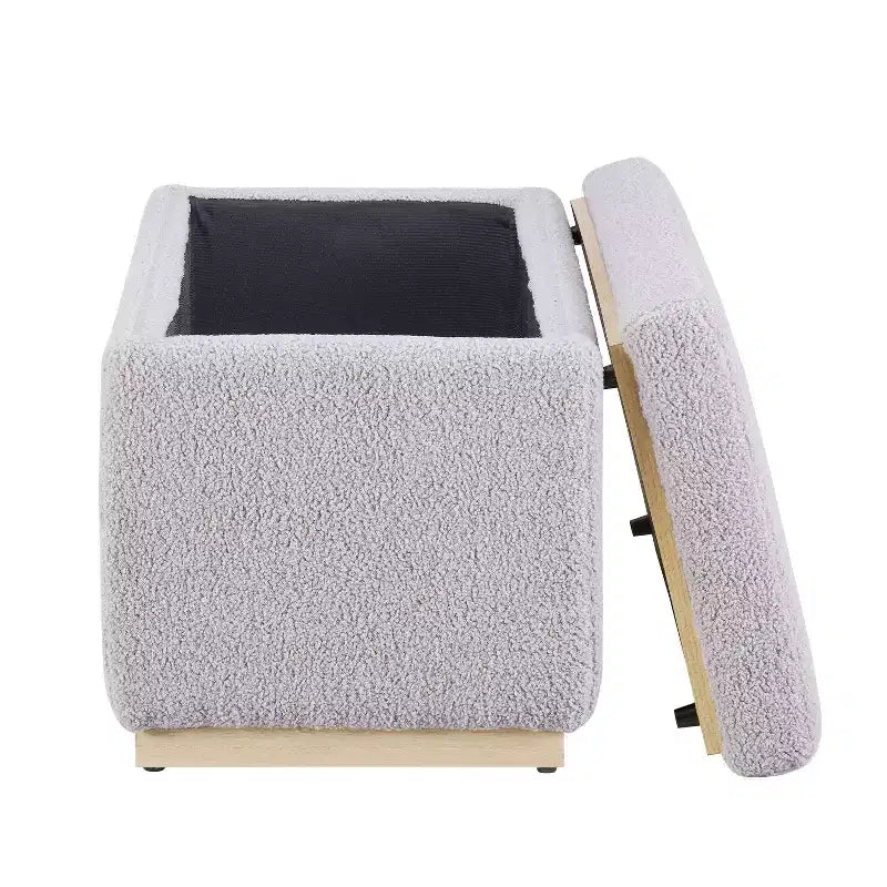 Pouf ottoman rectangulaire de rangement - Linon