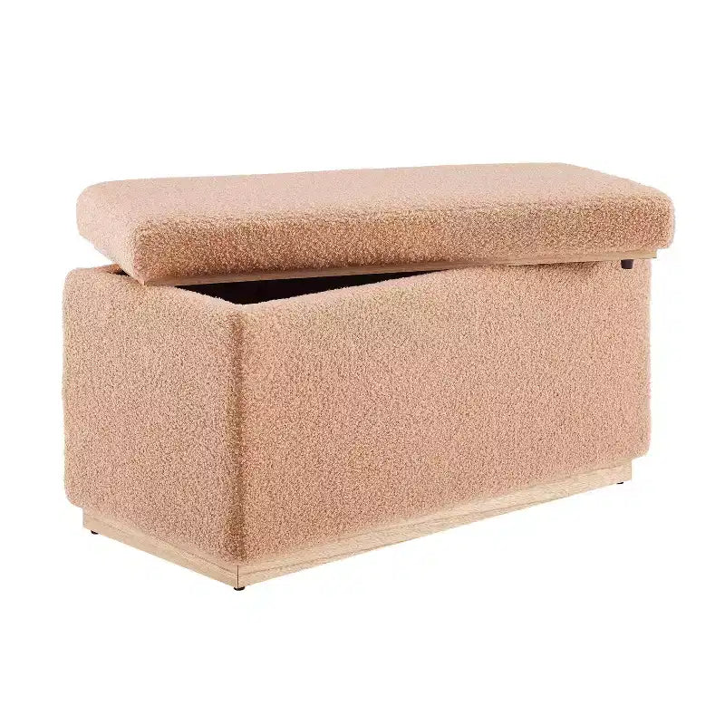 Pouf ottoman rectangulaire de rangement - Linon