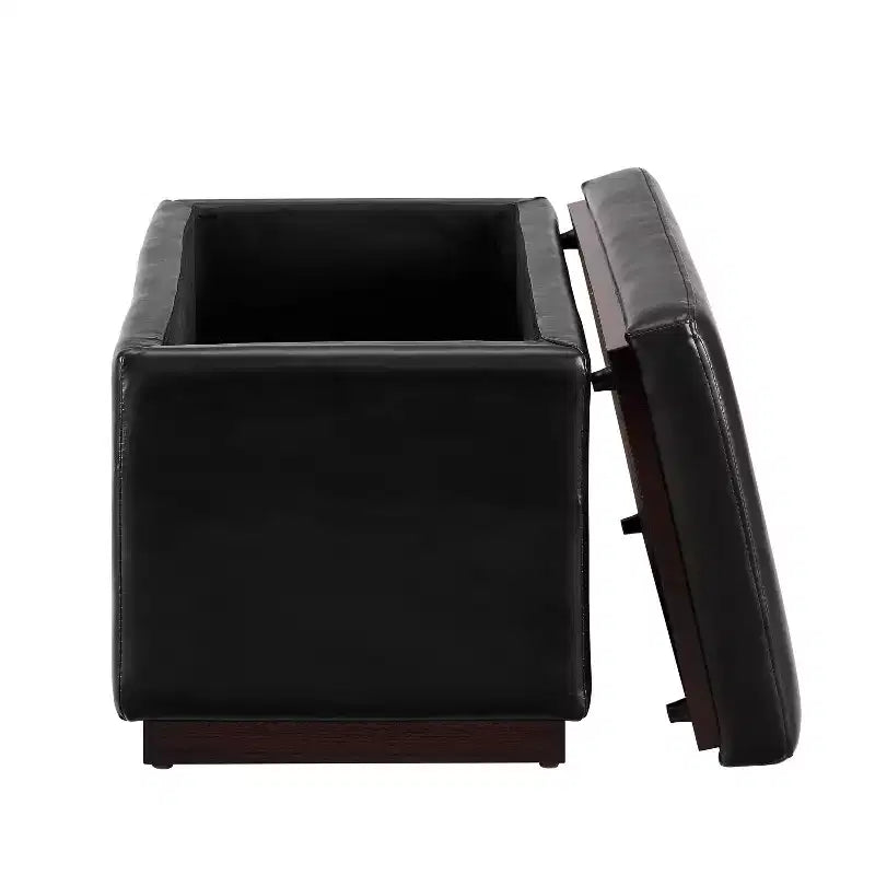 Pouf ottoman rectangulaire de rangement - Linon
