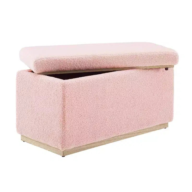 Pouf ottoman rectangulaire de rangement - Linon