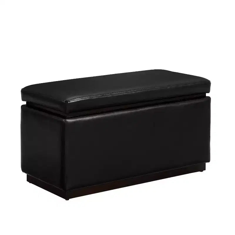 Pouf ottoman rectangulaire de rangement - Linon