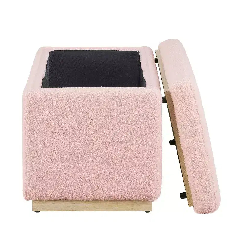 Pouf ottoman rectangulaire de rangement - Linon