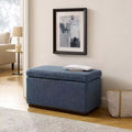 Pouf ottoman rectangulaire de rangement - Linon