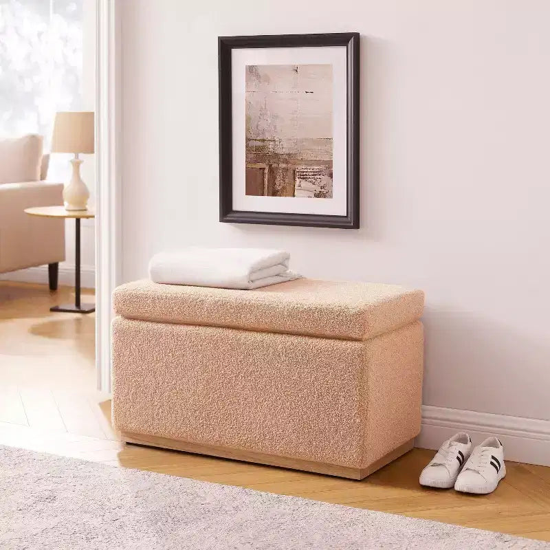 Pouf ottoman rectangulaire de rangement - Linon