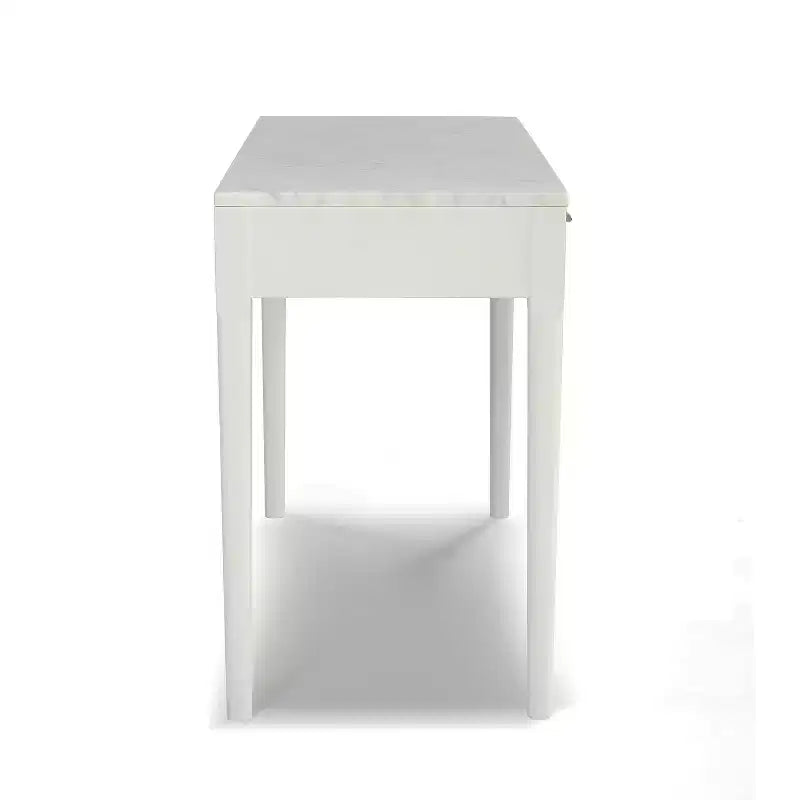 Console en marbre blanc de Carrare italien rectangulaire