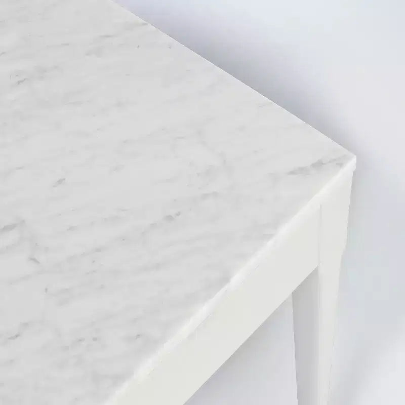 Console en marbre blanc de Carrare italien rectangulaire
