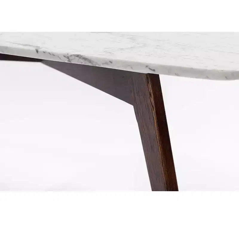 Table basse carrée en marbre blanc de Carrare (Italie)