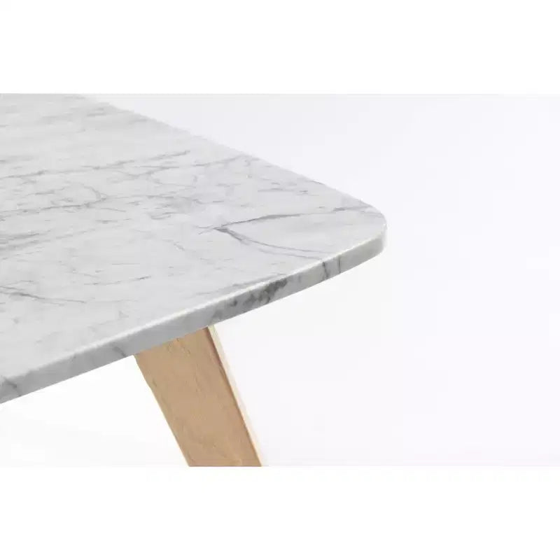 Table basse carrée en marbre blanc de Carrare (Italie)