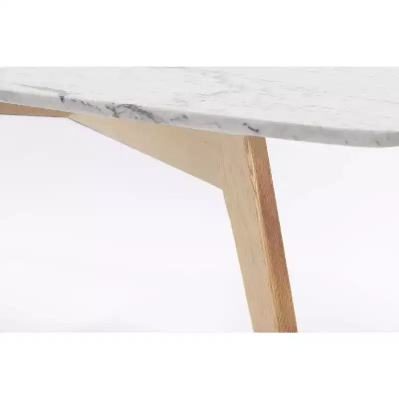 Table basse carrée en marbre blanc de Carrare (Italie)