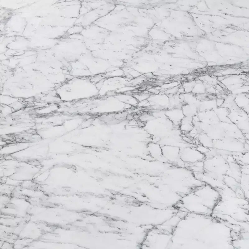 Table basse carrée en marbre blanc de Carrare (Italie)