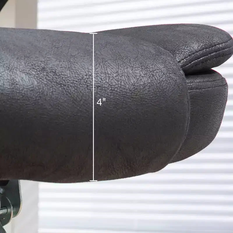 Fauteuil de bureau massant et chauffant à 6 points de vibration, fauteuil de direction grand dossier en microfibre avec dossier inclinable et accoudoirs