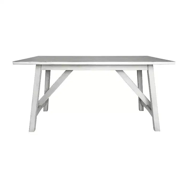 Table à manger de ferme avec piètement à tréteaux en bois